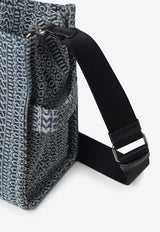 The Medium Tote Bag in Monogram Jacquard Denim