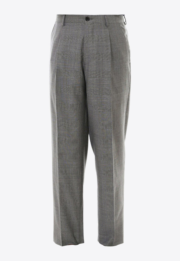 Straight-Leg Tailored Wool Pants