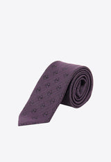 Patterned Wool-Blend Tie