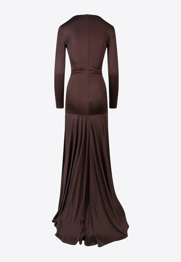 V-neck Maxi Gown