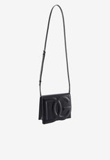 3D-Effect Logo Leather Crossbody Bag