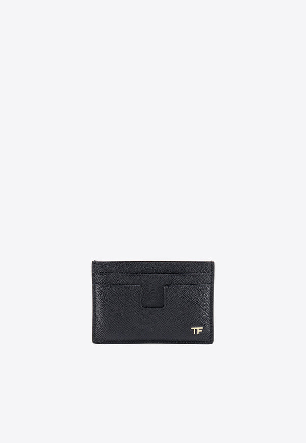 Small TF Grained Leather Cardholder