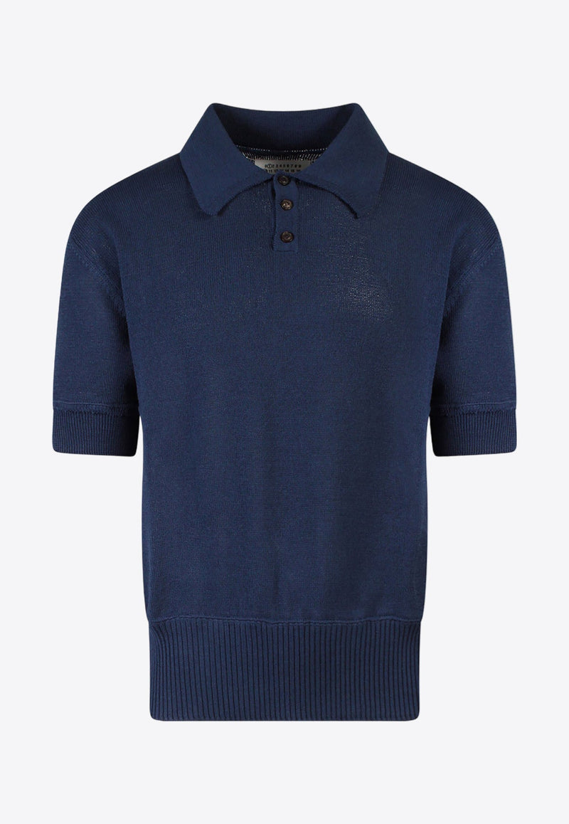 Short-Sleeved Knitted Polo T-shirt