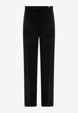 Inlay Pressed-Crease Tailored Pants