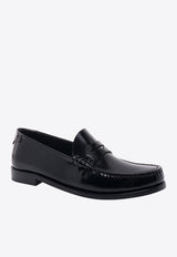 Glazed Leather Penny Loafers