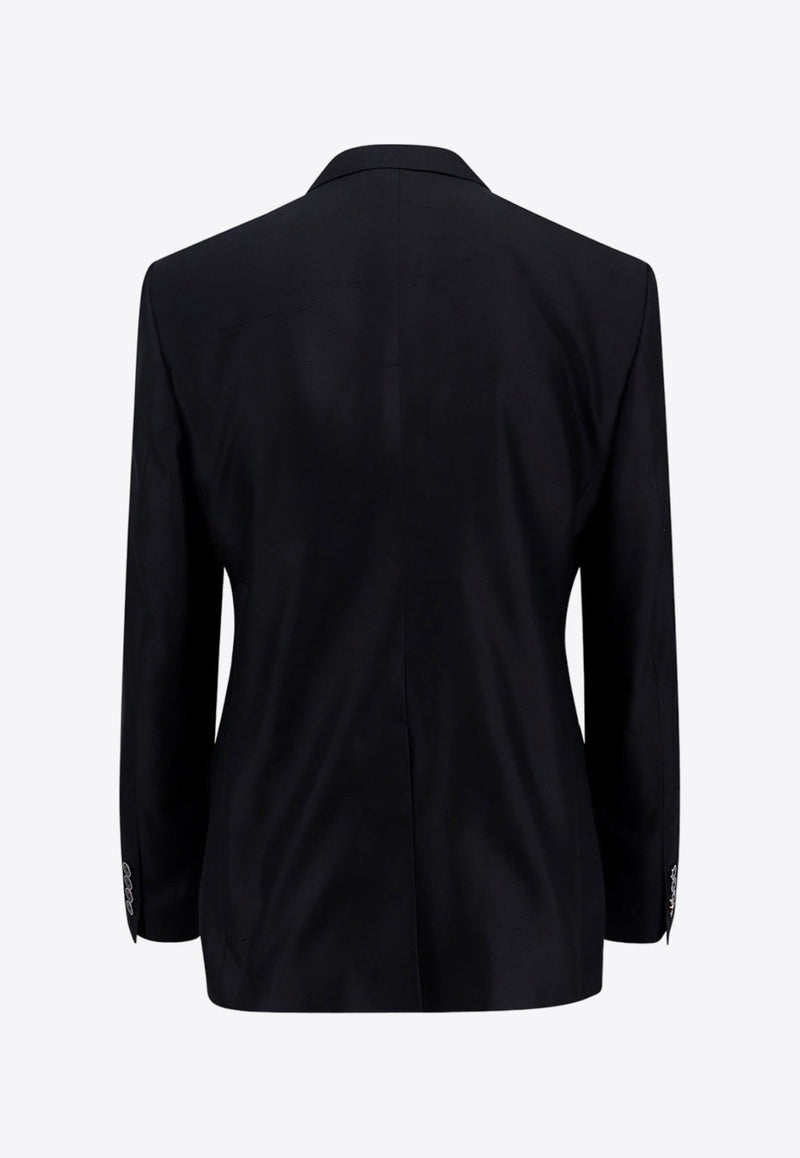 Single-Breasted Shantung Silk Suit