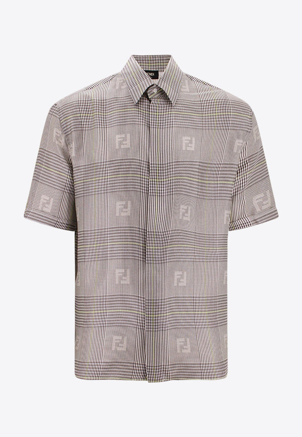 Prince-of-Wales Check Shirt in Silk