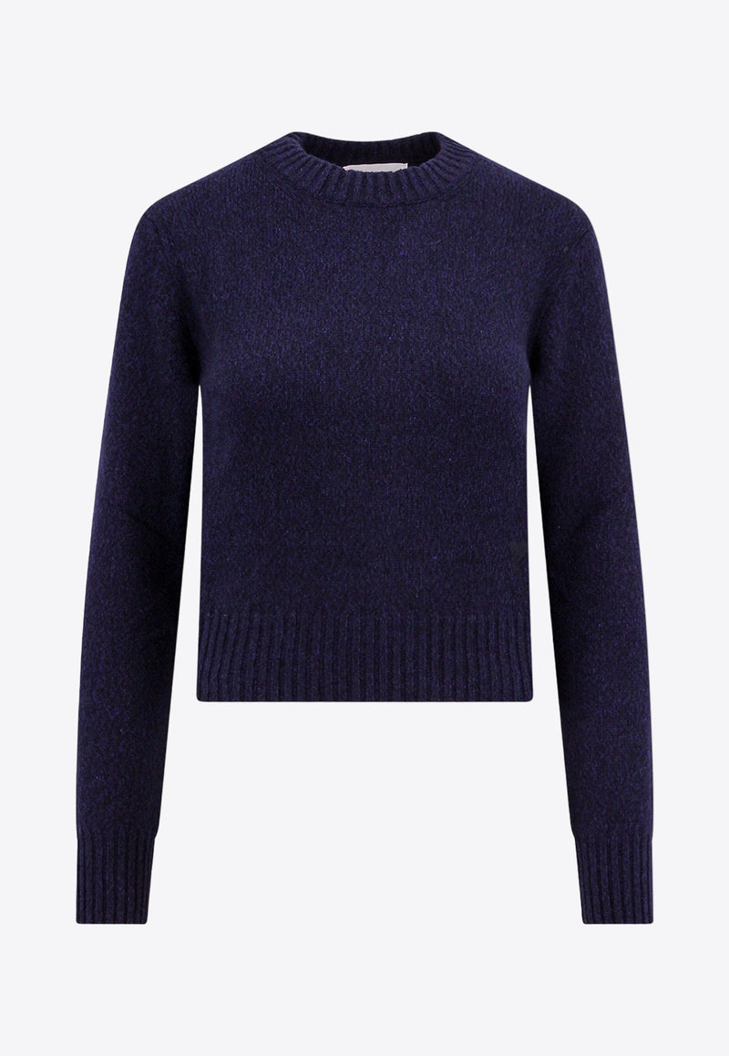 Knitted Crewneck Wool Sweater