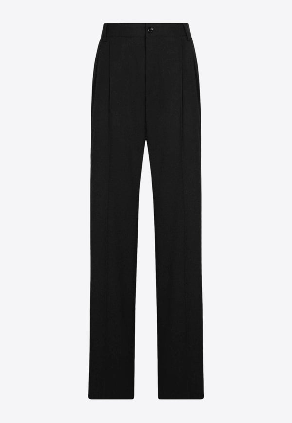 Flared Wool-Blend Pants