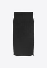 Ribbed Midi Skirt