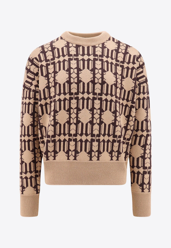 Patterned Crewneck Sweater