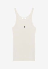 Cassandre Embroidered Ribbed Tank Top