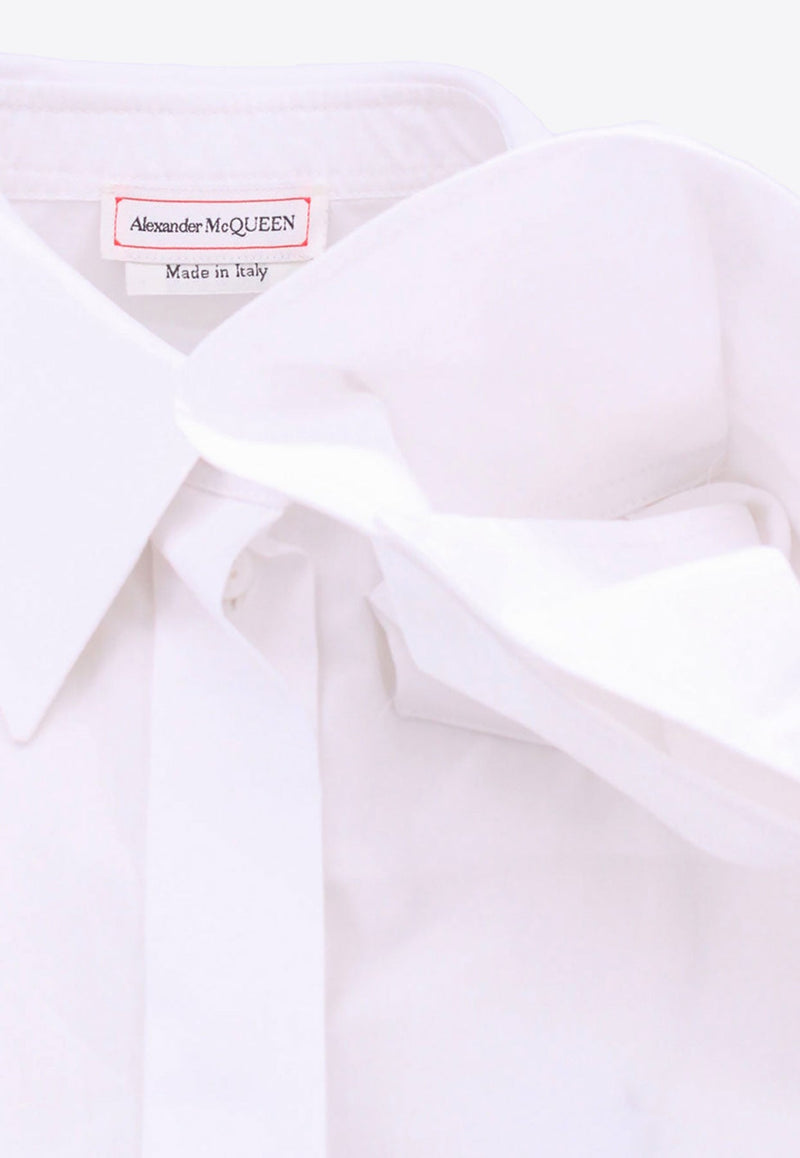 Draped Orchid Detail Shirt