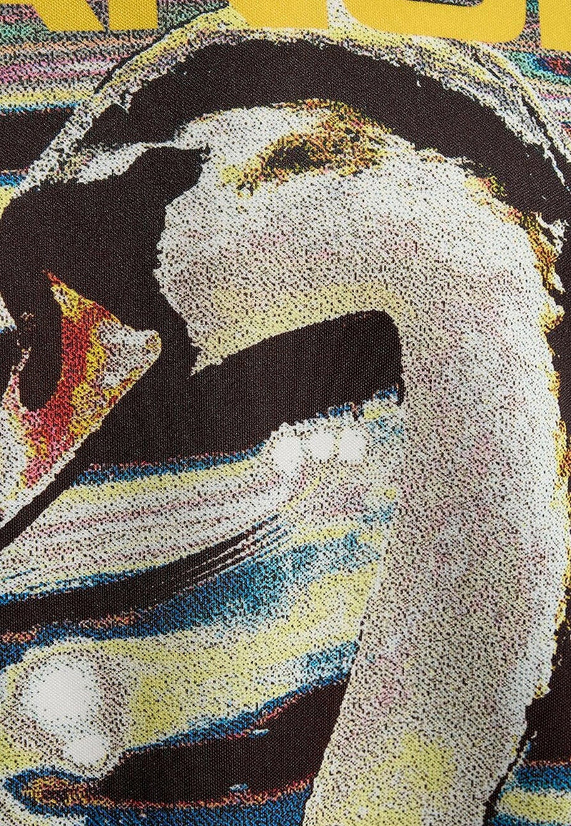 Swan Print Long-Sleeved T-shirt