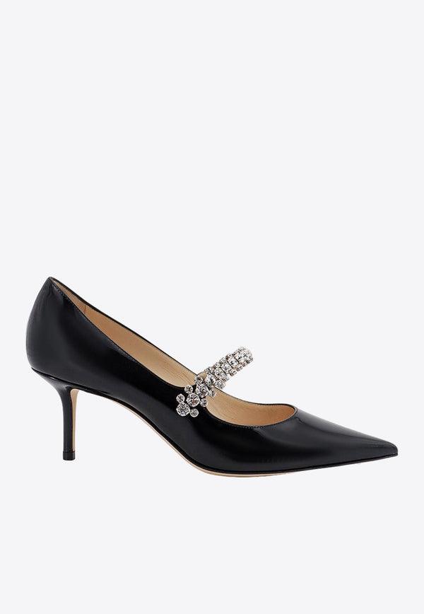Bing 65 Crystal Strap Patent Leather Pumps