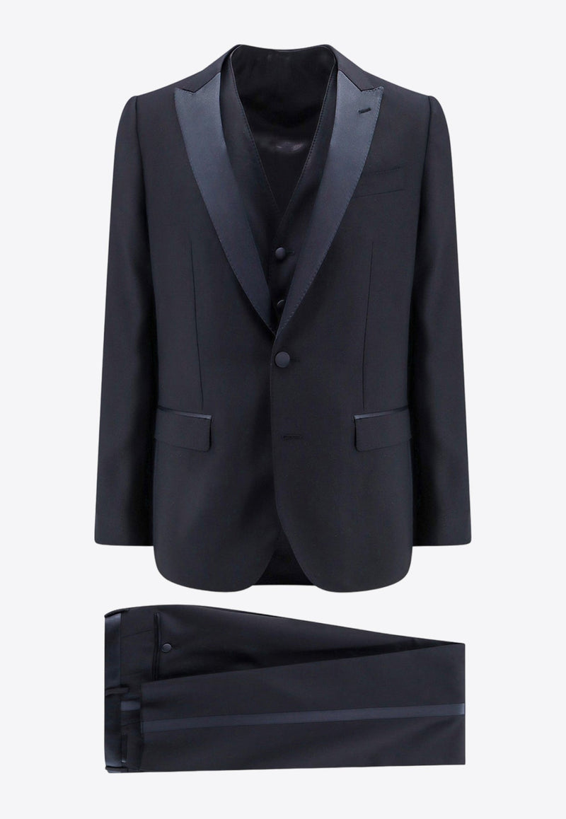 Tailored Wool Tuxedo Suit - Set of 3