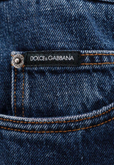 Logo Plate Straight-Leg Jeans