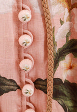 Lexi Billow Floral Print Midi Dress