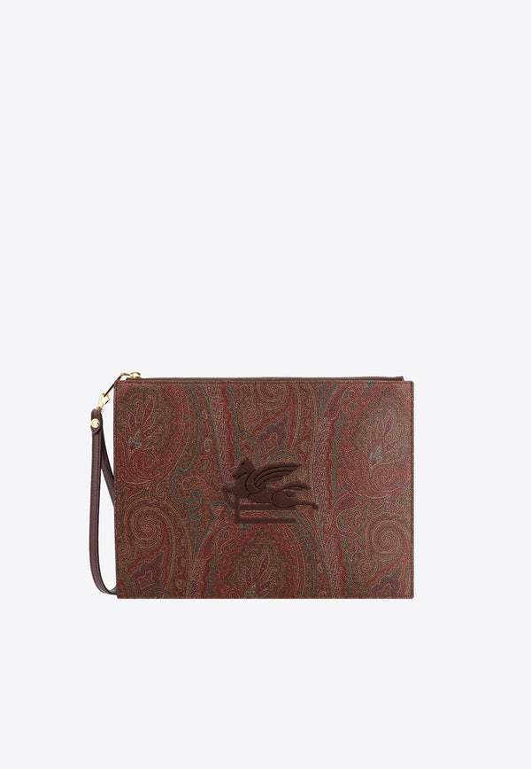 Paisley Jacquard Clutch Bag