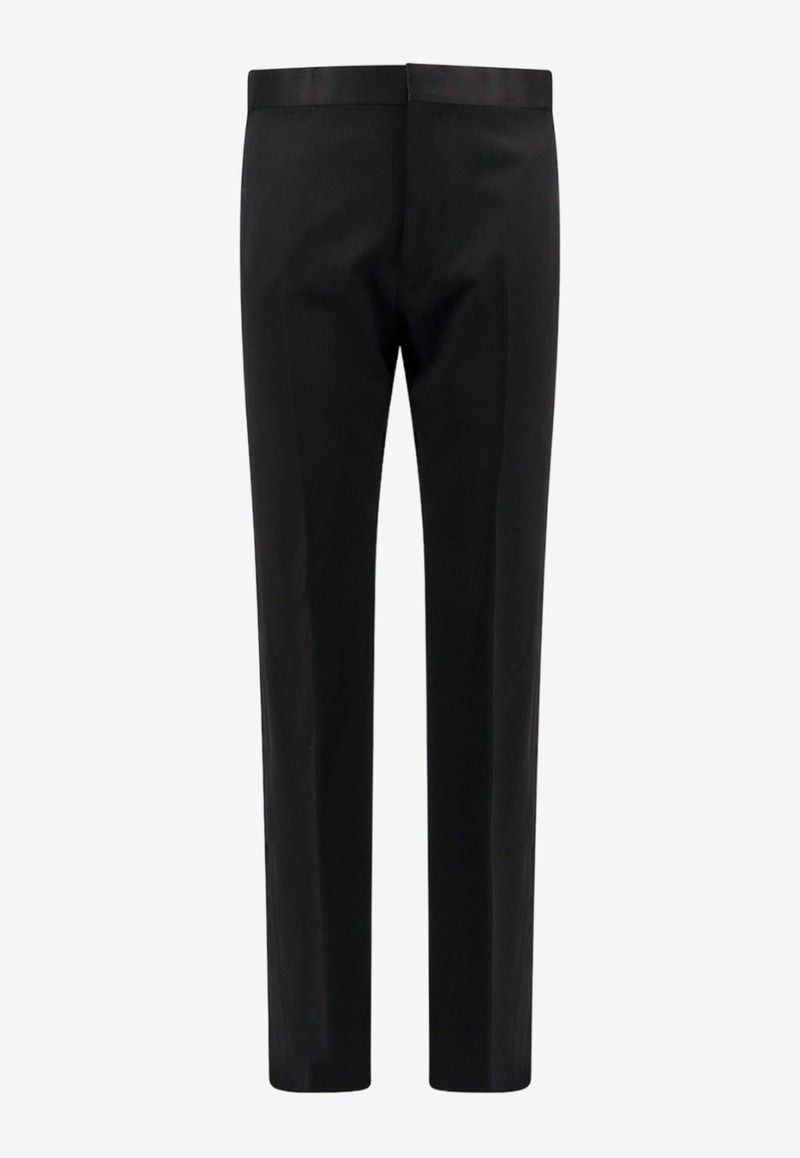 Straight-Leg Wool-Blend Pants