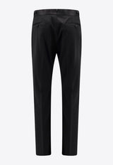 Straight-Leg Wool-Blend Pants