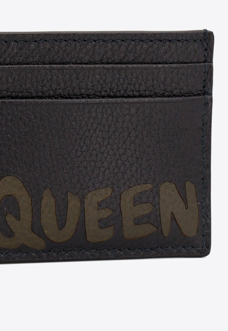 Graffiti Logo Leather Cardholder