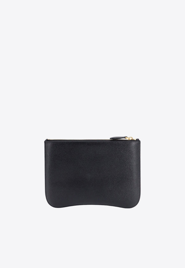 Paris Paris Grained Leather Clutch