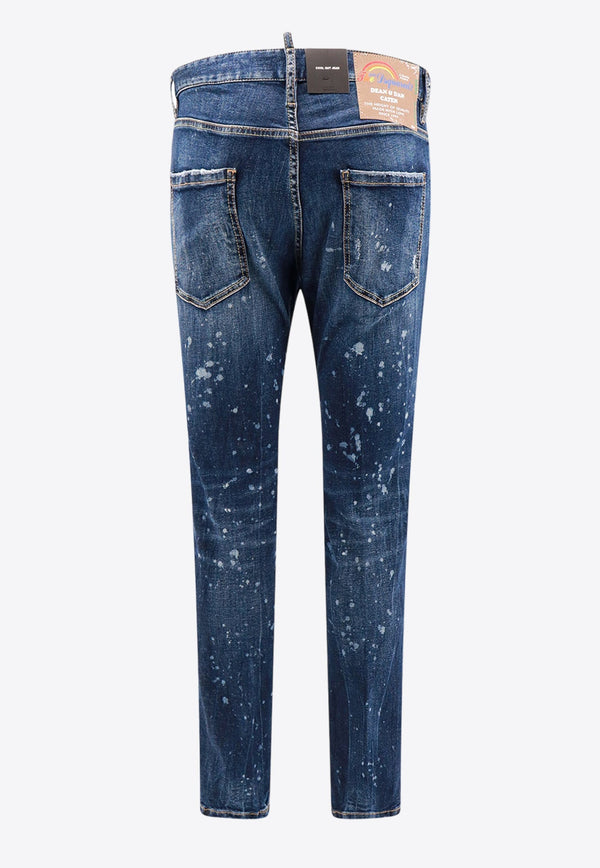 Cool Guy Paint-Splatter Slim Jeans