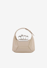 Jeweled Leather Hobo Bag