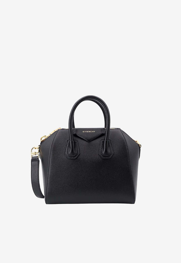 Mini Antigona Leather Tote Bag