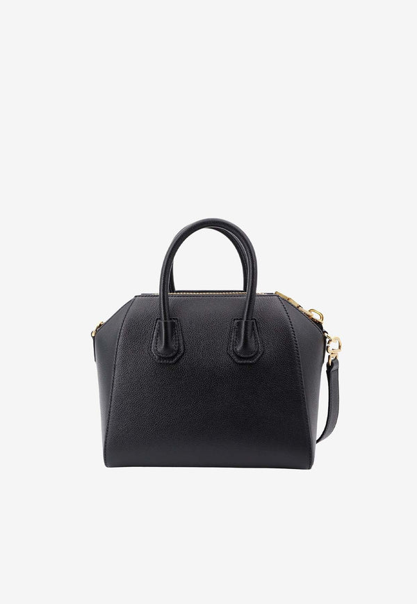 Mini Antigona Leather Tote Bag