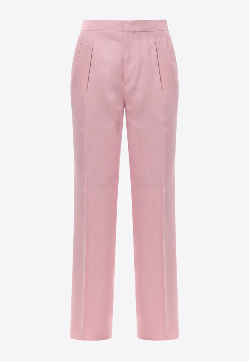 Straight-Leg Tailored Pants