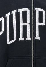 Logo Print Zip-Up Sweatshirt