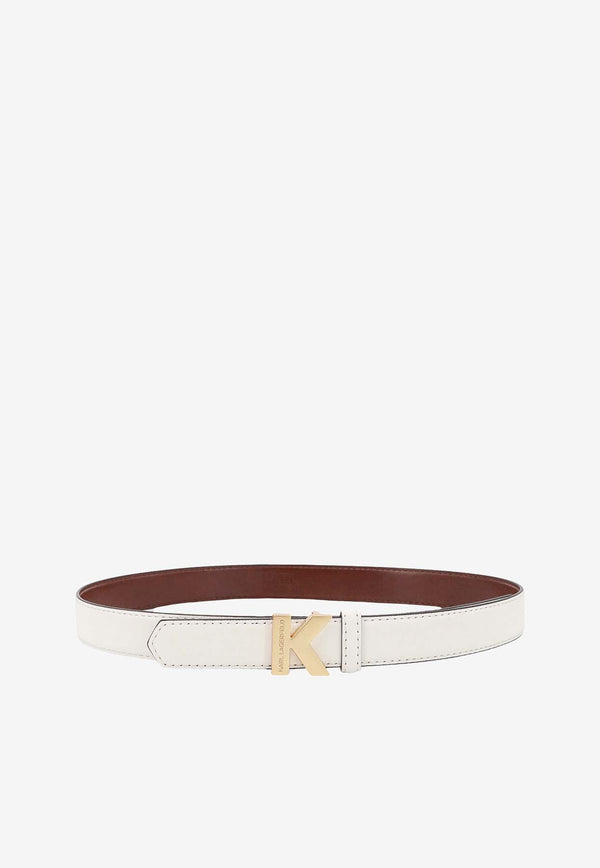 K Buckle Leather Belt