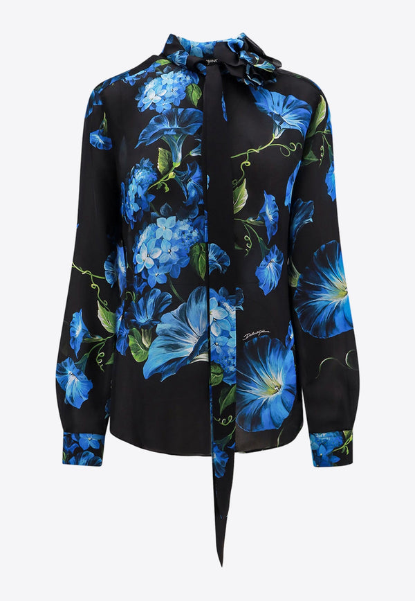 Floral Print Silk Shirt
