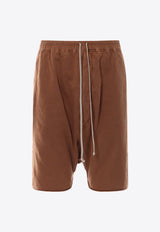 Drawstring Drop-Crotch Shorts