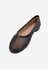 Marcie Perforated Leather Ballet Flats