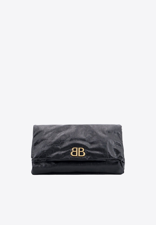 Monaco BB Logo Leather Clutch
