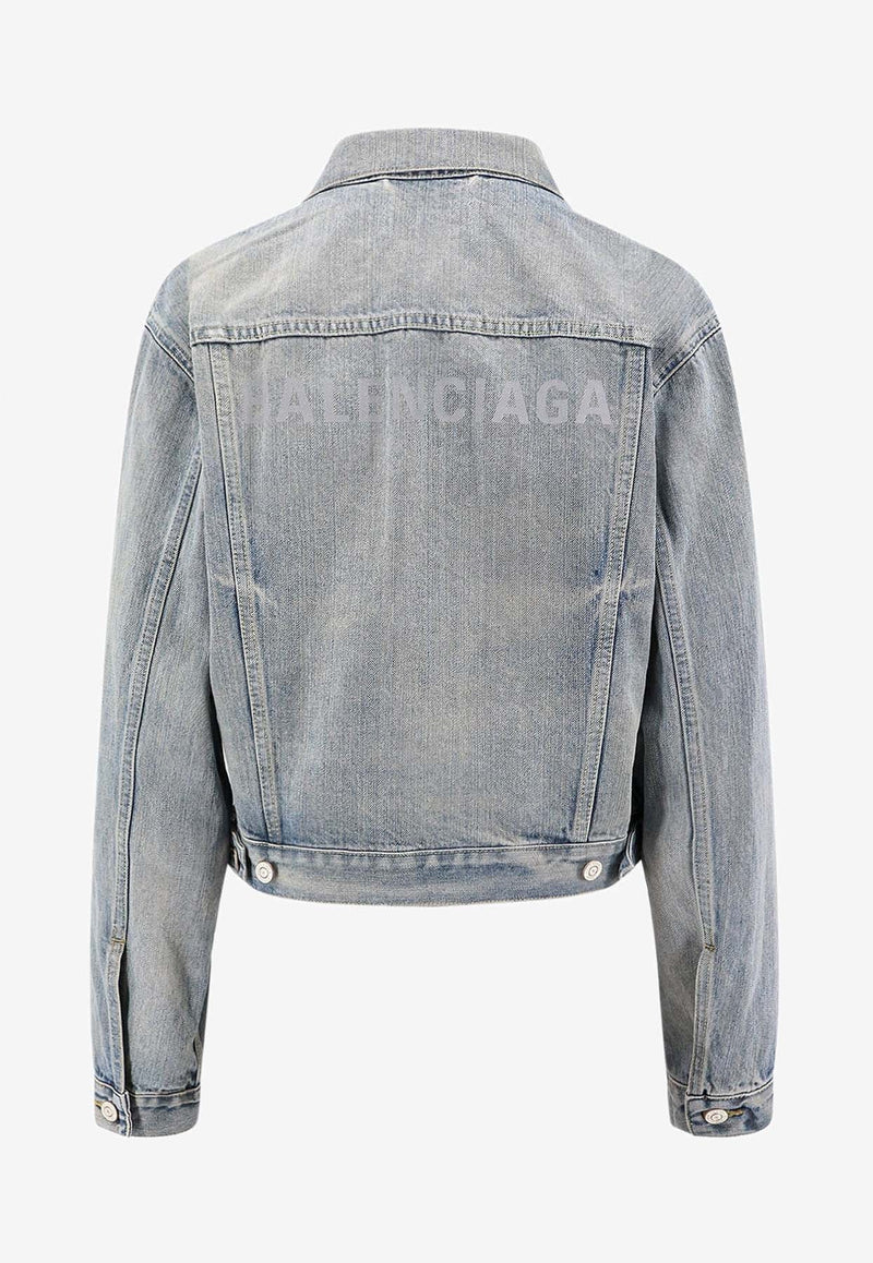 Logo Print Denim Jacket