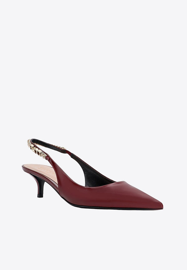 Signoria 45 Patent Leather Slingback Pumps