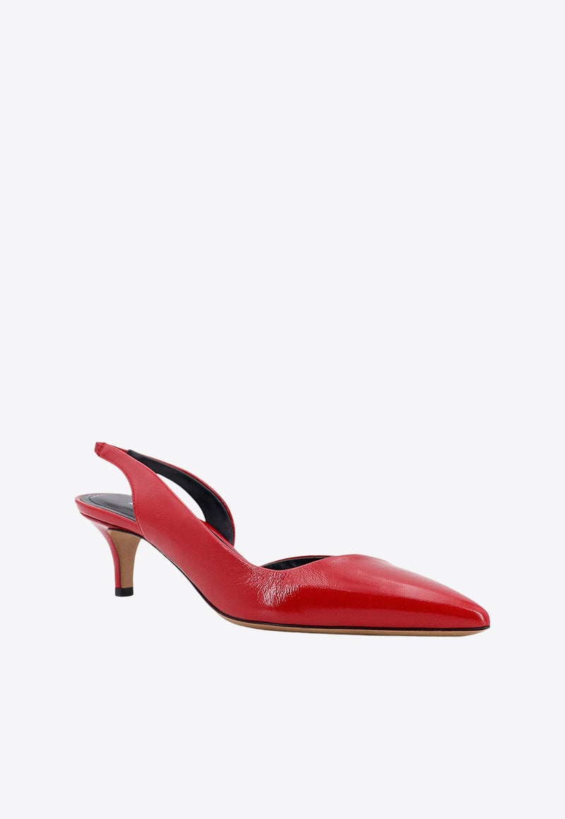 Piery 50 Leather Slingback Pumps