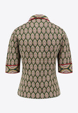 Jacquard Motif Polo T-shirt