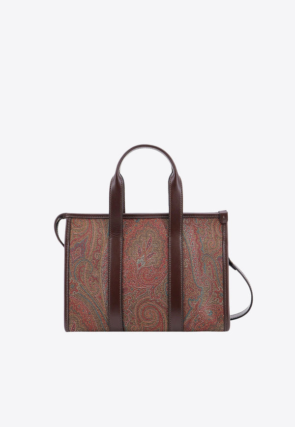 Small Paisley Jacquard Top Handle Bag