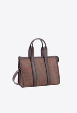 Small Paisley Jacquard Top Handle Bag