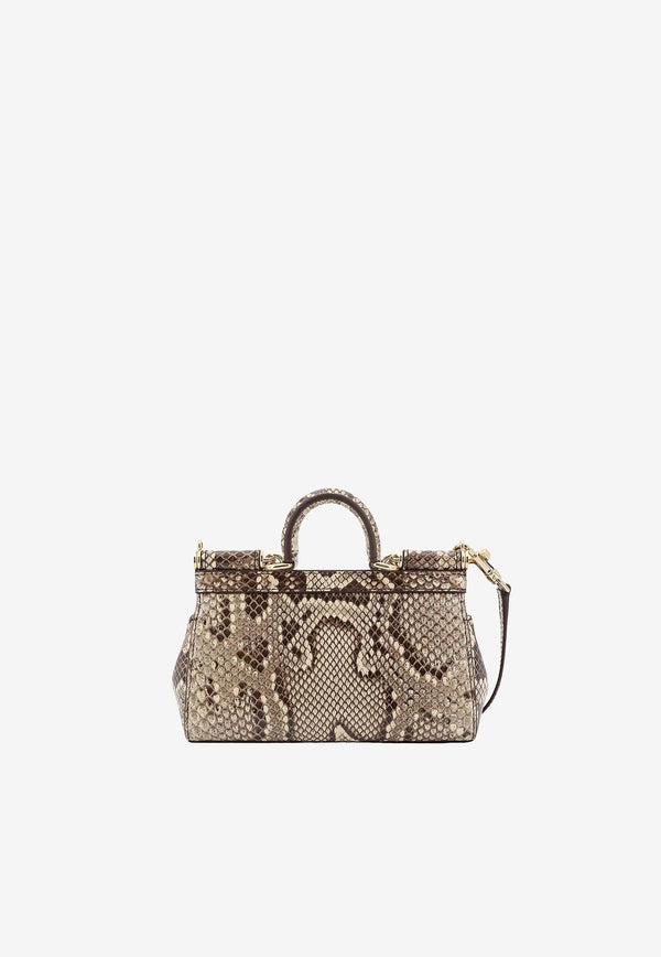 Small Sicily Python Skin Handbag