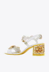 Keira 60 Embellished Sandals in Patent Leather