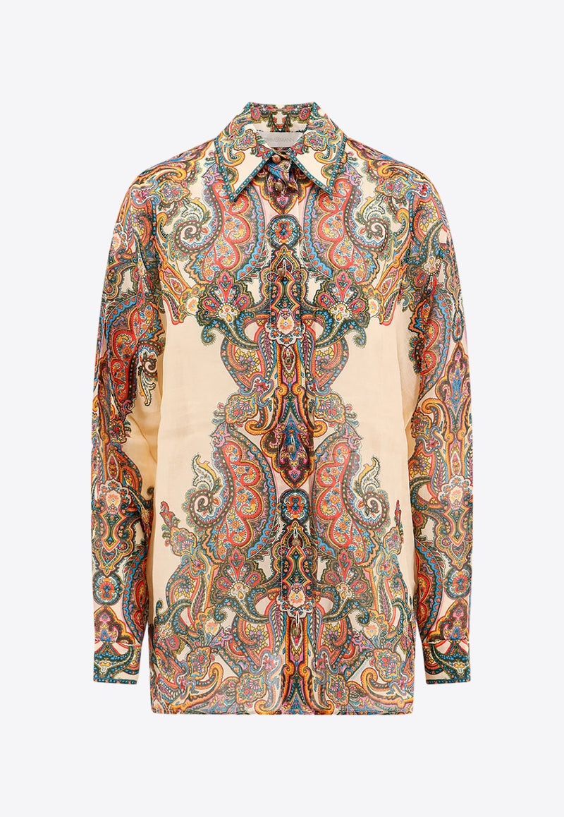 Ottie Paisley Print Oversized Shirt