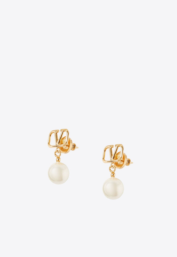 VLogo Signature Pearl Drop Earrings