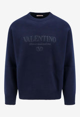 Embroidered Logo Wool Sweater
