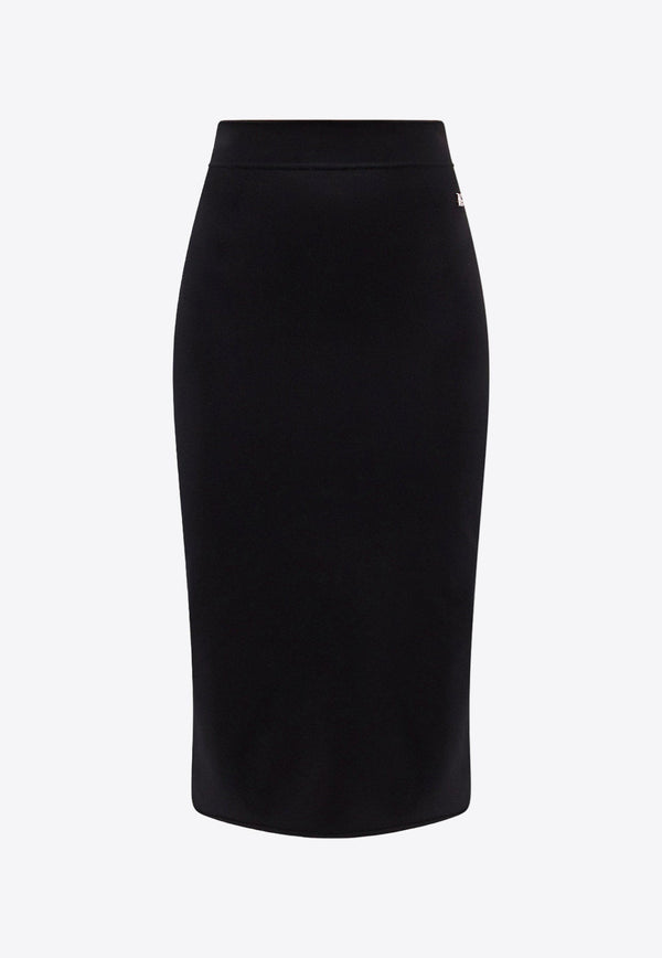 Logo Plaque Midi Pencil Skirt